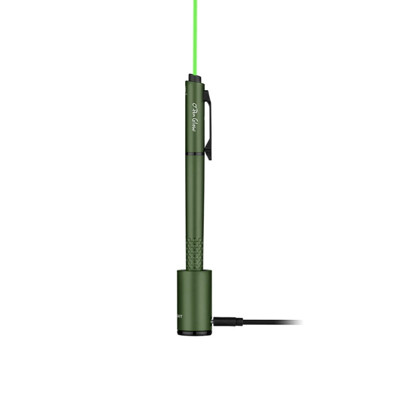 Olight Open Glow rechargeble EDC Pen Light and Laser in OD green