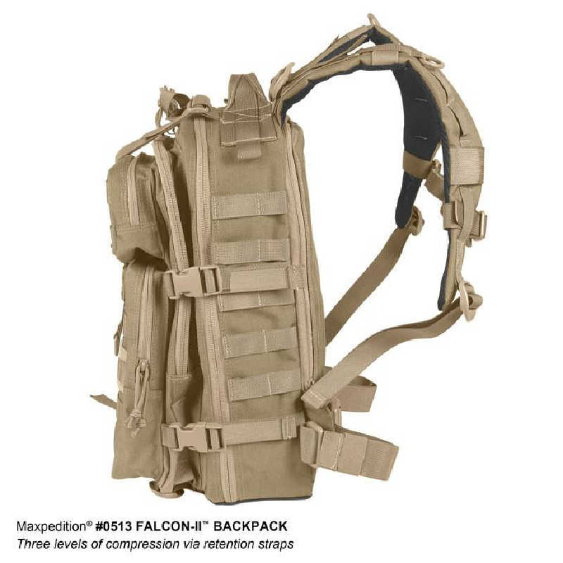 Maxpedition | FALCON-II | EDC BACKPACK  fully compressed