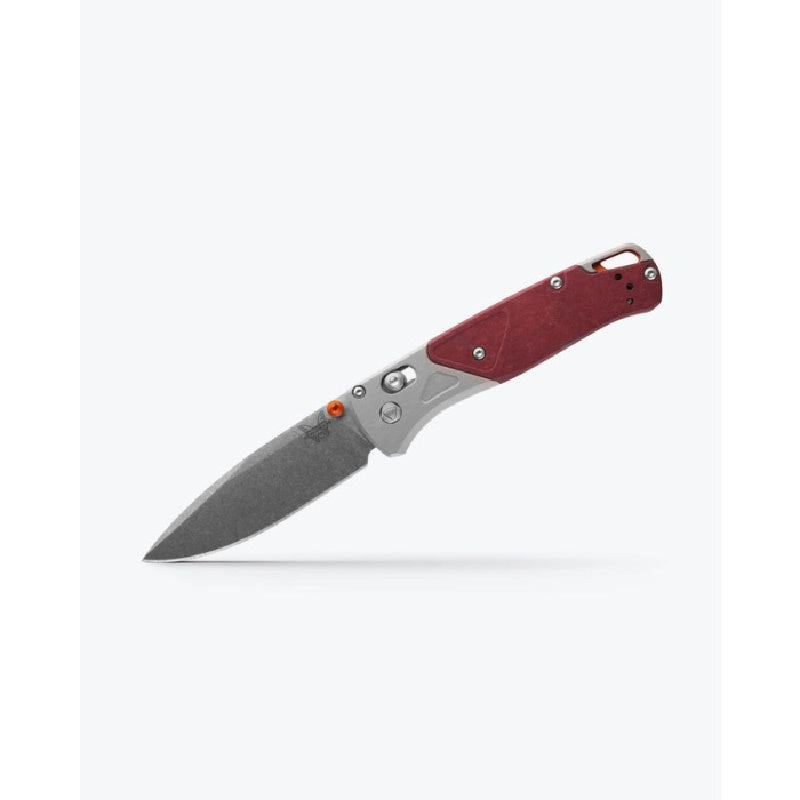  Benchmade Bugout Grey/Redstone Aluminum & Richlite