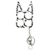 Cat Defense EDC Key Chain Solid Steel in Zebra