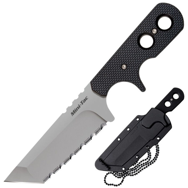 Cold Steel Mini Tac Tanto Serrated Blade with Sheath 