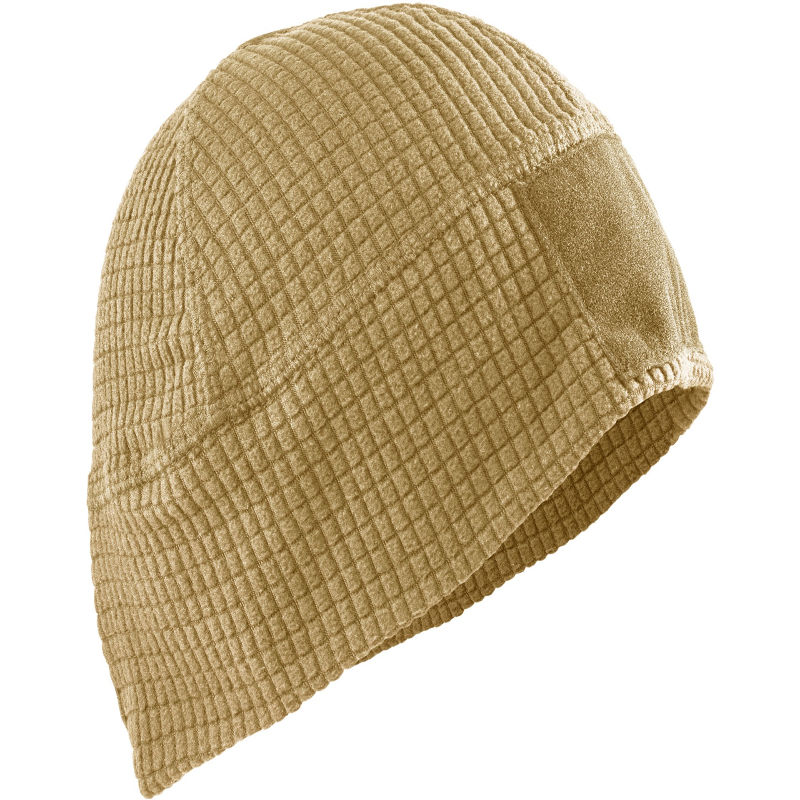 Defcon5 Fleece Under Helmet Cap – thermal headwear with pocket and Velcro panel in Coyote Tan