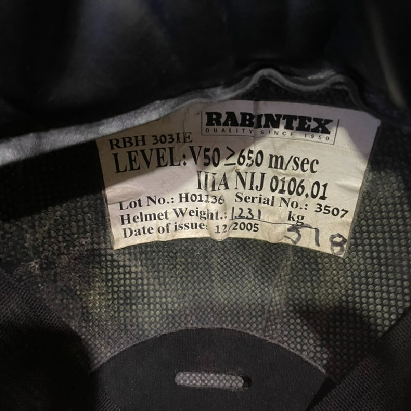 Rabintex ballistic helmet Irish DPM camouflage