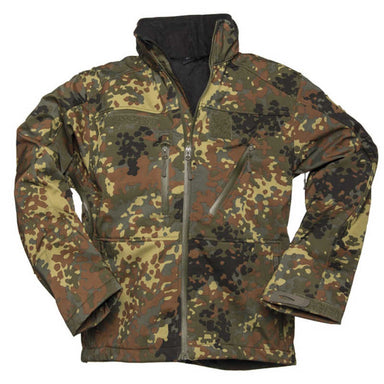 MilTec Flecktarn Softshell Jacket with hood