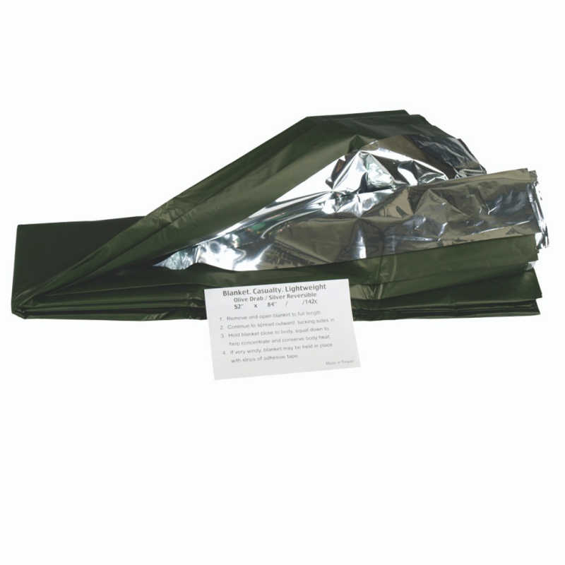 Miltec Survival Blanket OD Green / Silver EDC Poncho