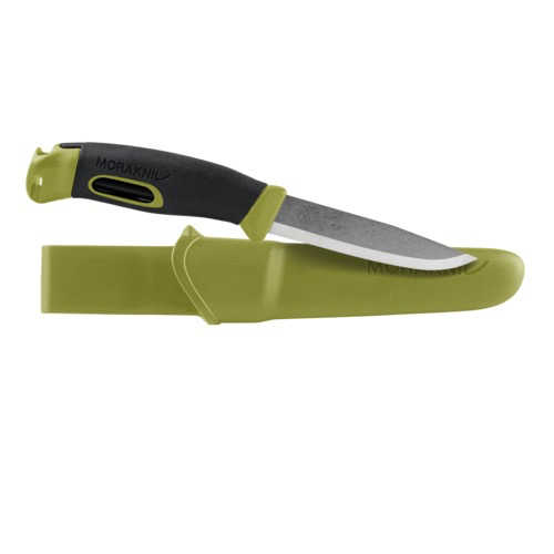 Morakniv Companion Stainless steel blade with sheath in green 