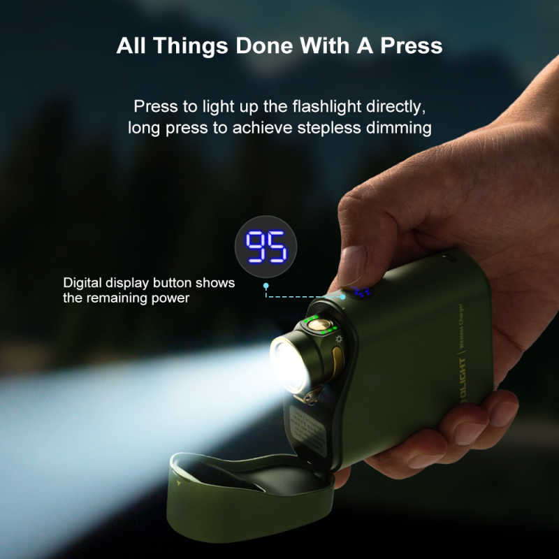 olight baton 4 flashlight Olight Baton 4 Premium Edition Flashlight 1300 Lumens, OD Green