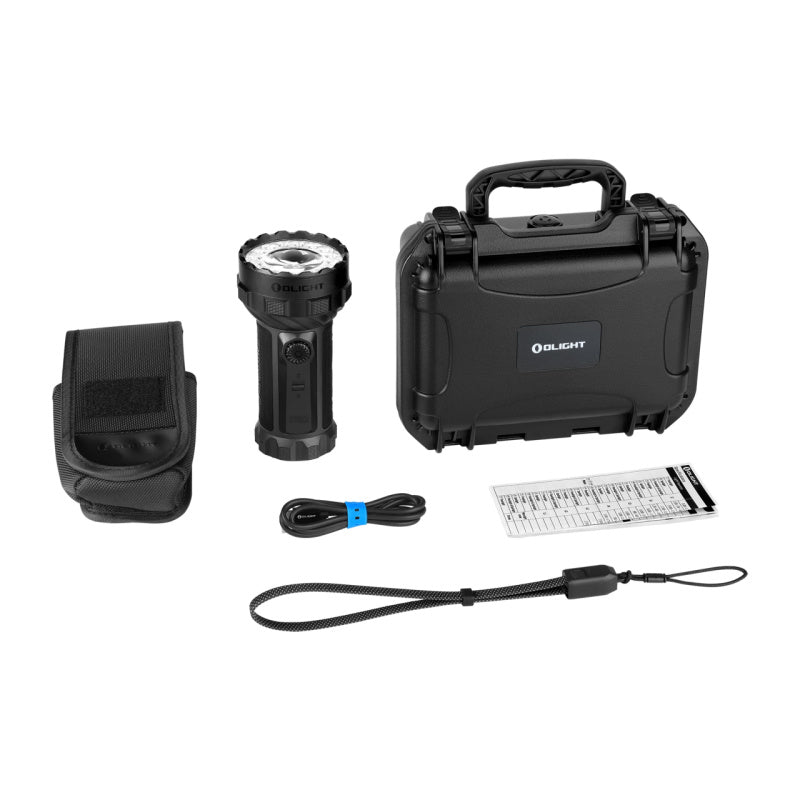 Olight Marauder 3 25,000 Lumen Flashlight kit contents