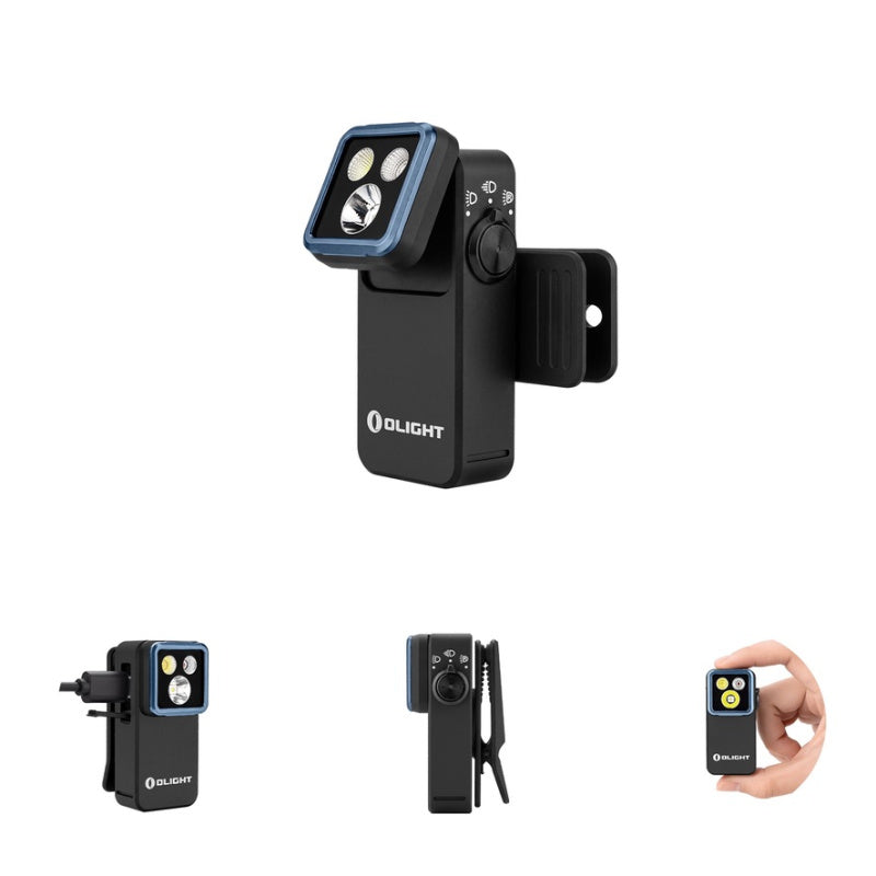 Oight Oclip 2 Pro EDC Flashlight that swivels and turns and clips in black