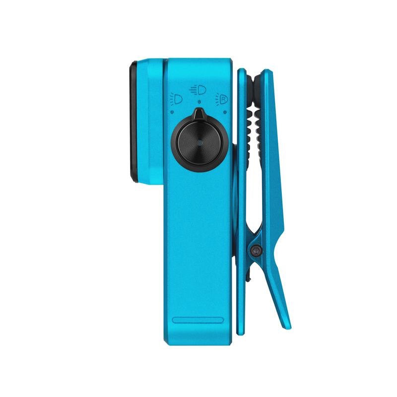 Oight Oclip 2 Pro EDC Flashlight that swivels and turns and clips button side