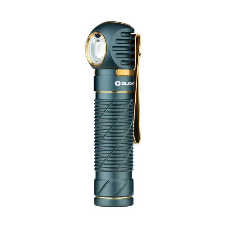 Olight Perun 2 Headlamp in Dream Blue with Brass accents