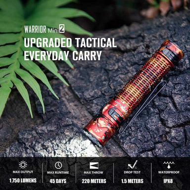 Olight Warrior Mini 2 In Lava Camouflage EDC Tactical Flashlight