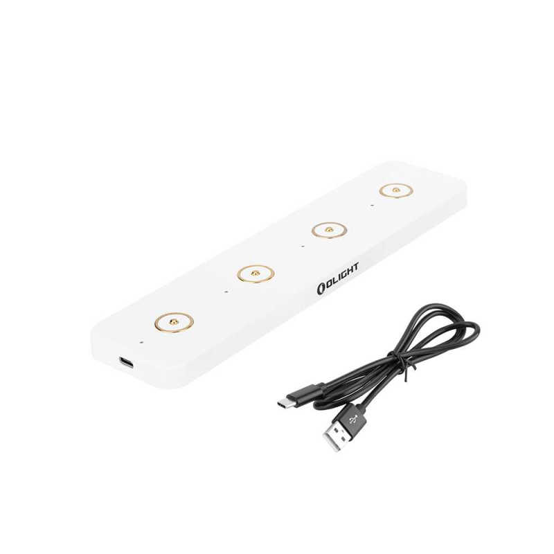 Omino 4 Flashlight Charger in White usb plug in