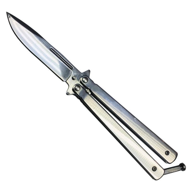 Reflection Glide | Butterfly Knife | Mirror Polished Steel Balisong ...