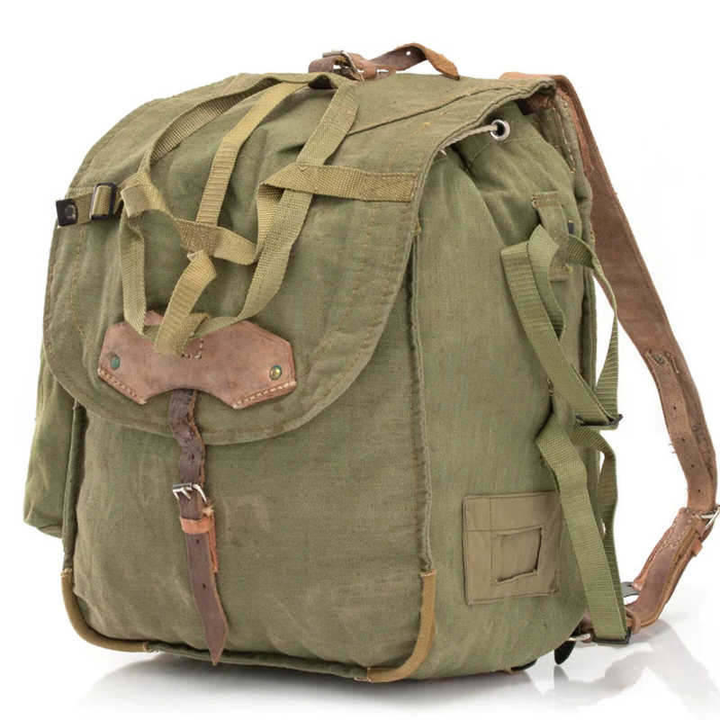 Romanian Military | Canvas Backpack with Helmet Straps