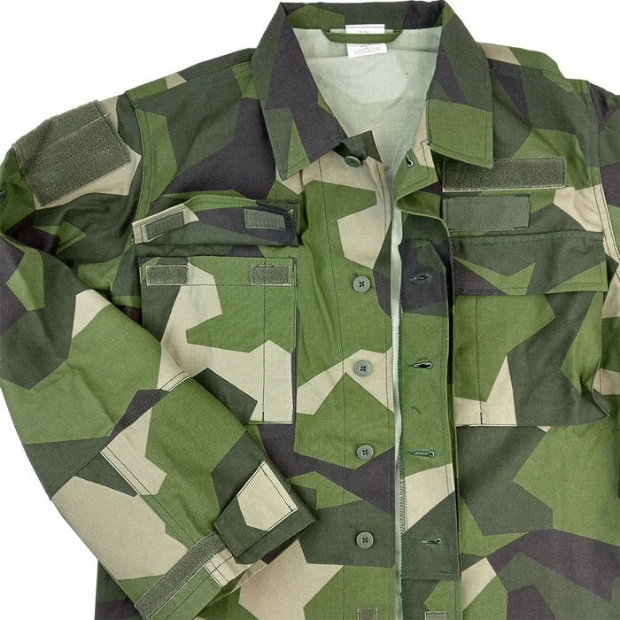 Swedish M90 Camouflage Field Shirt New Old Stock Pockets