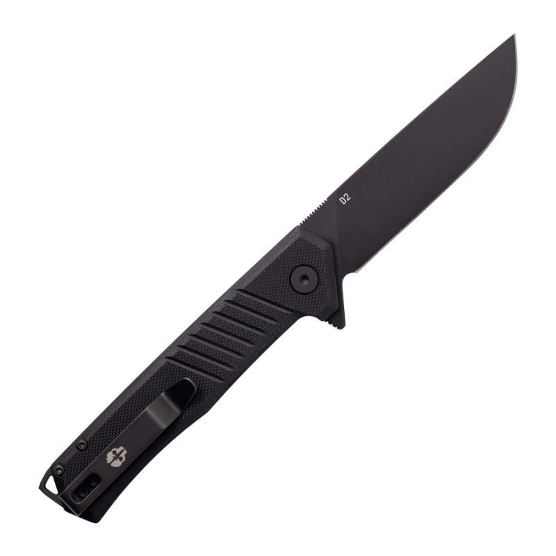 Tekto A1 Alpha Folding DC Knife Black G10 Open backside