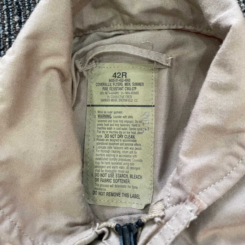 Tan USAF Flight Suit Tag 