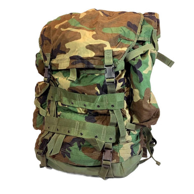 USGI CFP-90 Large Field Ruck Sack Backpack in M81 Woodland Camo Back Side