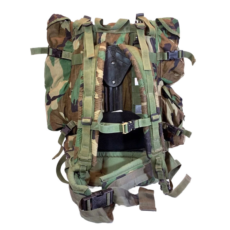 USGI CFP-90 Large Field Ruck Sack Backpack in M81 Woodland Camo Front Side With Straps