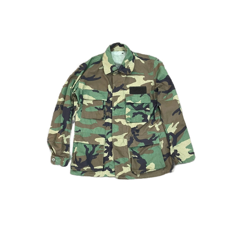 Used U.S. Issue Woodland M81 BDU Shirt Front – Military Surplus, Made in USA, Vibrant Colors