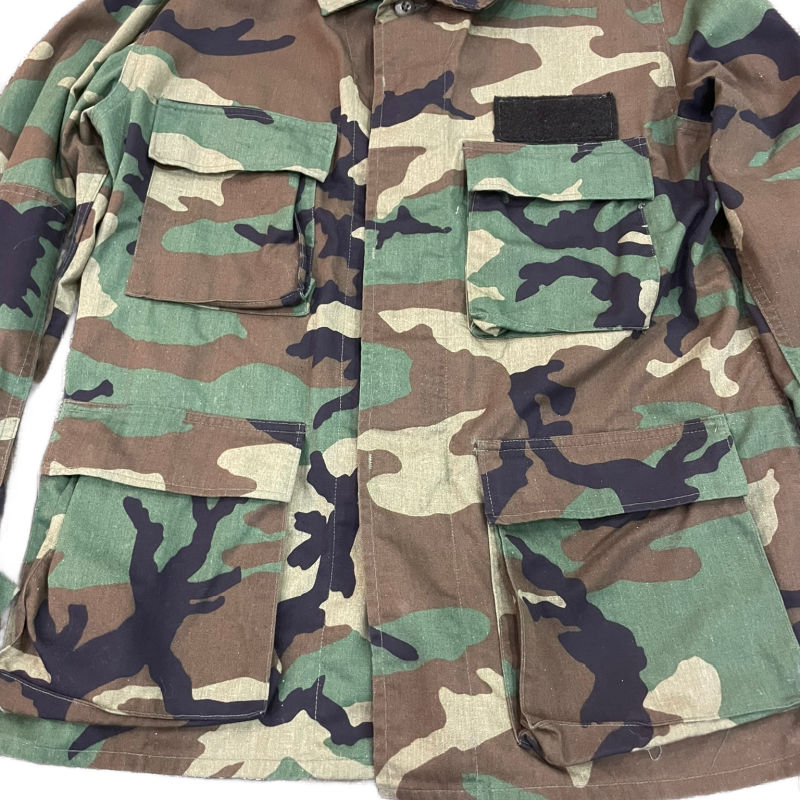 Chest Pocket Detail – Used U.S. Military Woodland M81 BDU Shirt