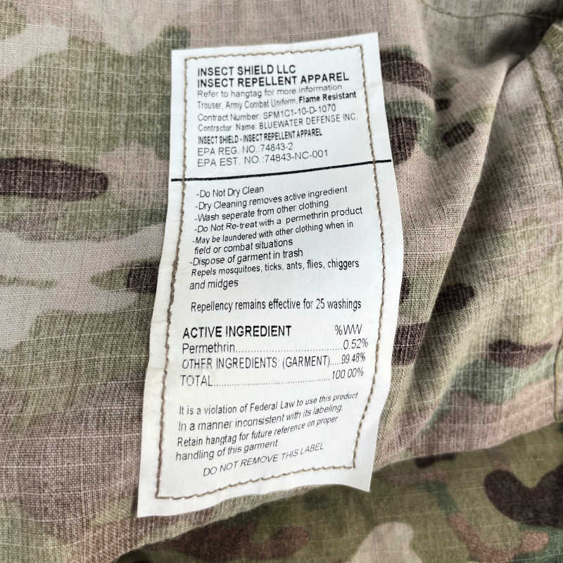 OCP Combat Uniform Pants Label