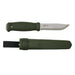 Morakniv Garberg S full tang carbon steel survival knife with Scandi grind and polymer sheath for bushcraft and outdoor adventures in olive green 