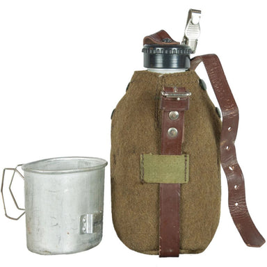 Romanian Military Canteen With Cup Aluminum 