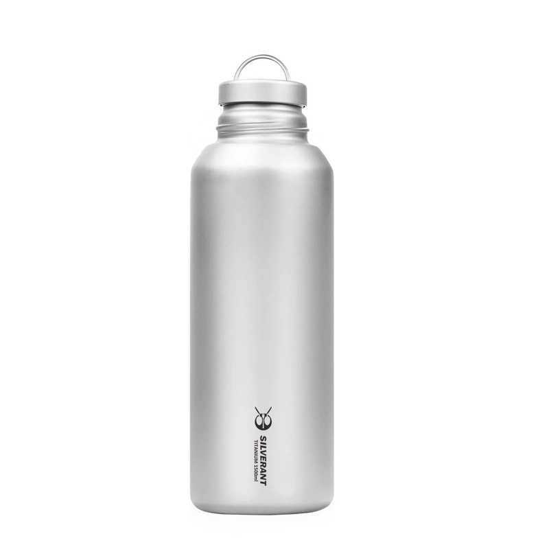 Titanium water bottle cup removed