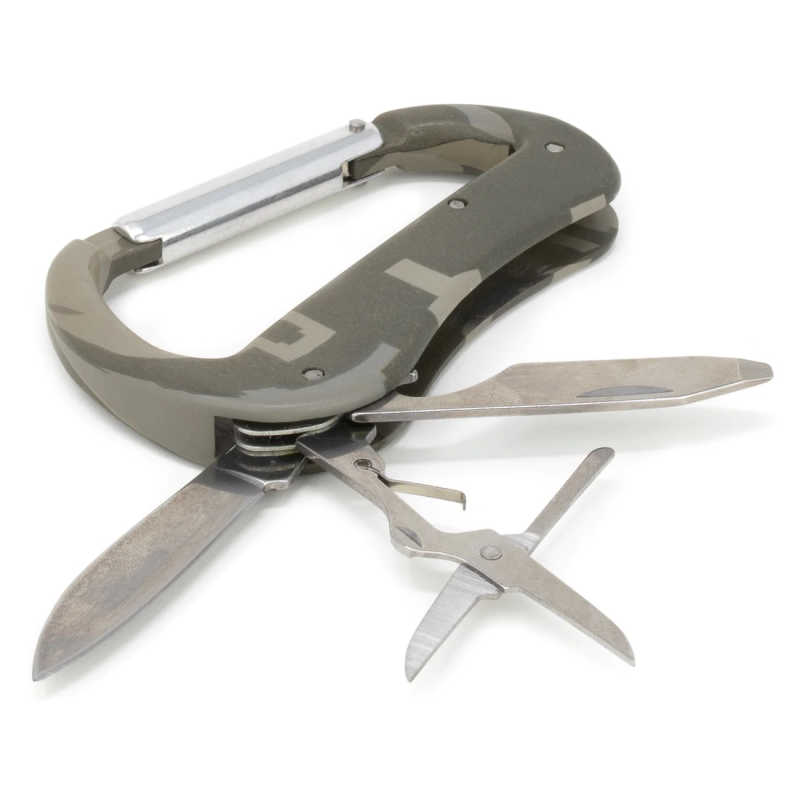 German Survival Knife carabiner with tools
