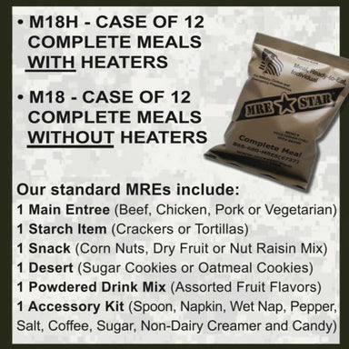 MRE Star Detailed sample listing of contents