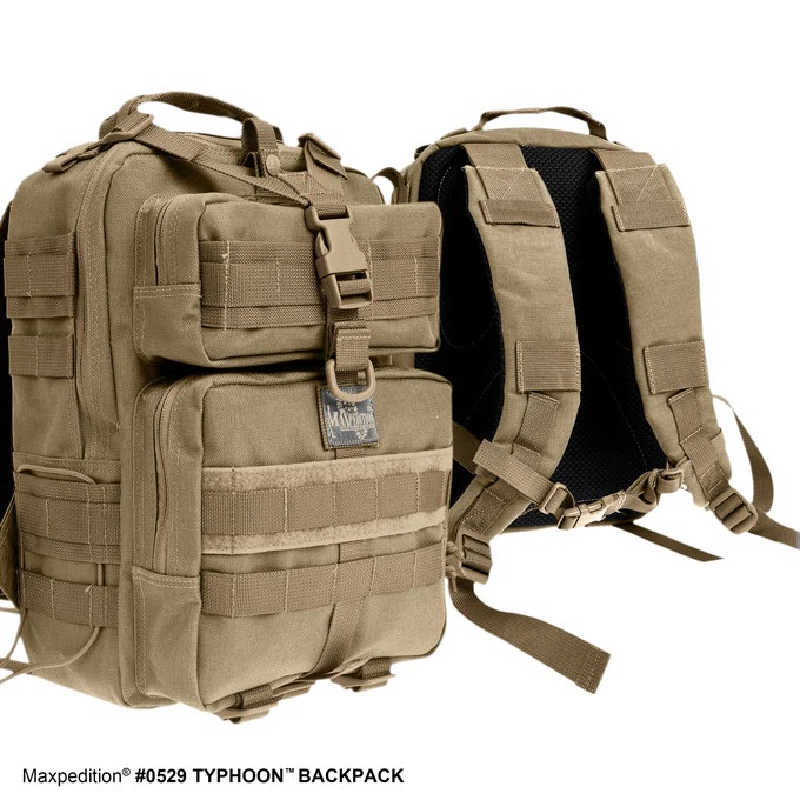 Maxpedition | TYPHOON shoulder straps and front pockets shown 