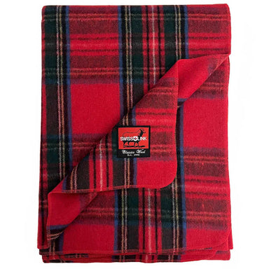 Swiss Link | Classic Wool Blanket royal Stewart folded
