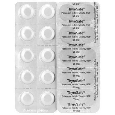 Potassium Iodide Tablets | ThyroSafe 10 Adult Doses tablets