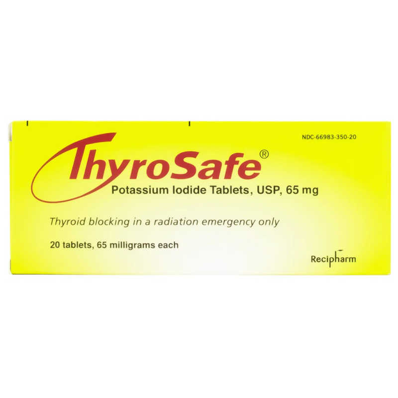 Potassium Iodide Tablets | ThyroSafe 10 Adult Doses I box